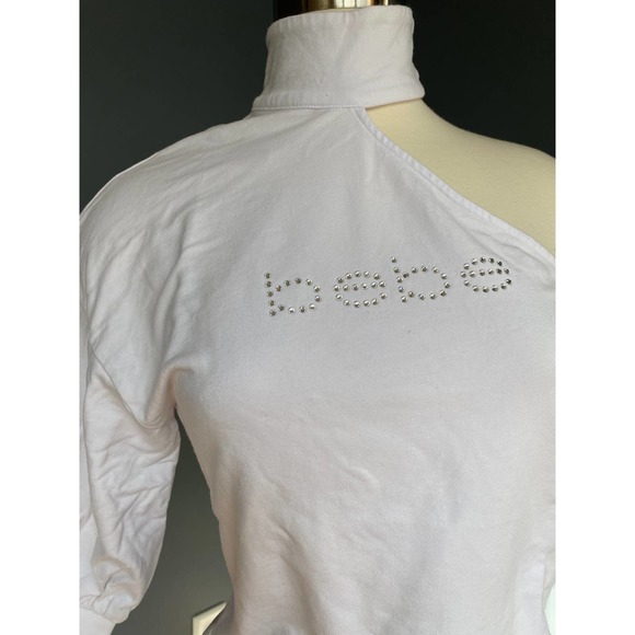 Bebe white one shoulder top, XS - Picture 3 of 11